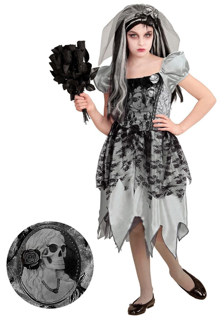 Kostüm Geisterbraut Halloween, Groesse:158
