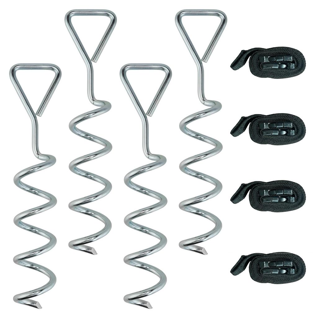 SPORTNOW Bodemankerschroeven, set van 4, 32 cm, Productafbeelding 