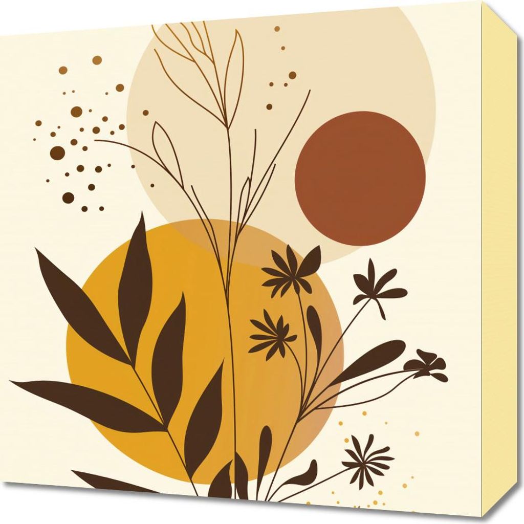 Bild 40x40cm Gold Jahreszeiten