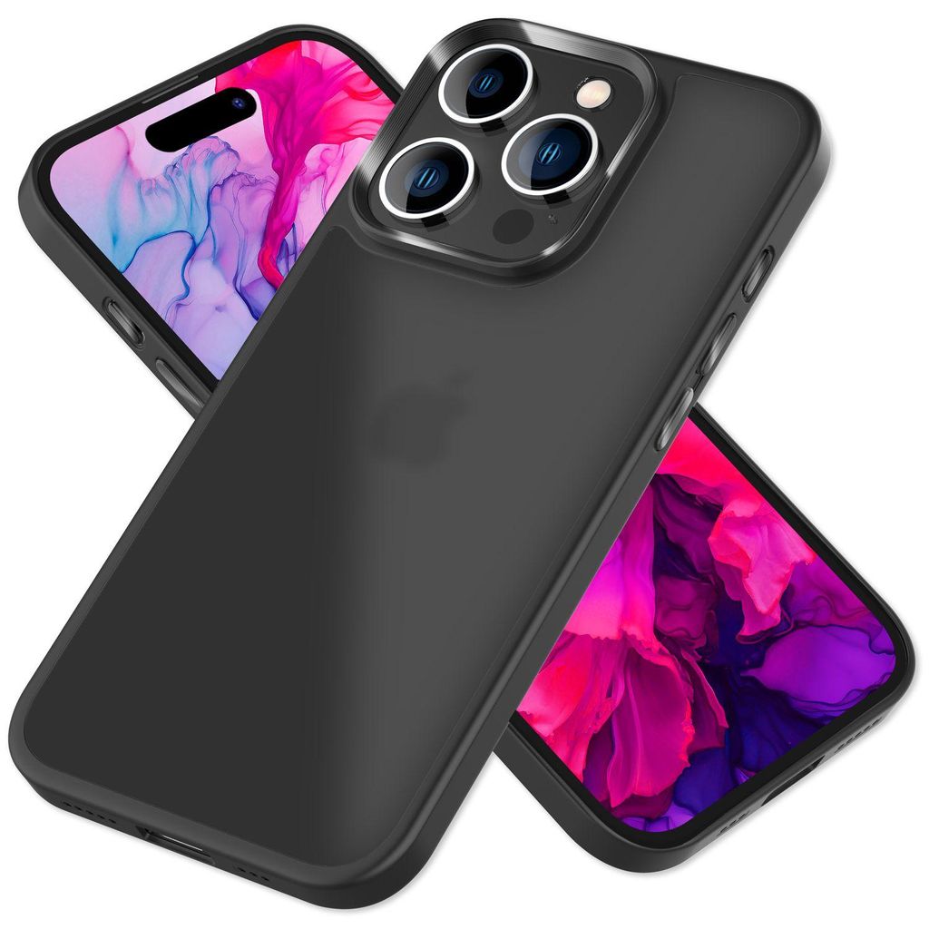 Hybrid Hülle für iPhone 15 Pro Frosted Case Schutz Rand Produktbild 