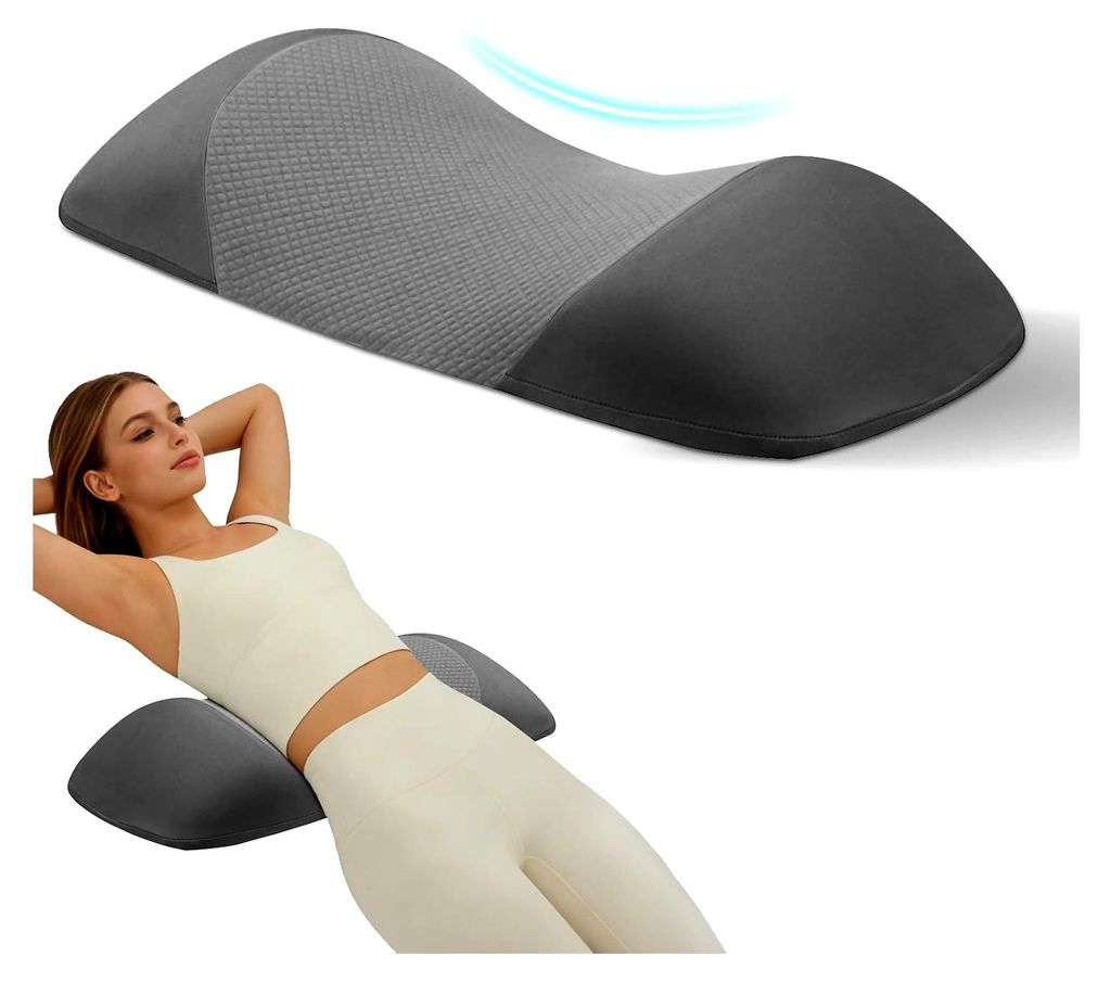 Lendenwirbelkissen, Ergonomisches Rückenkissen, Orthopädisches Lordosestützkissen mit Memory-Schaum für Auto und Bürostuhl