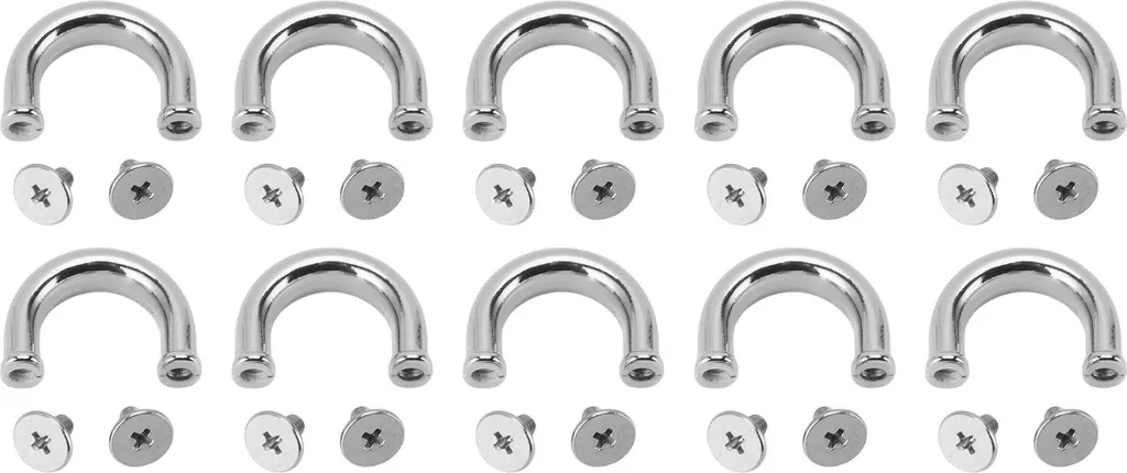 Kit 10 Pezzi Ponticelli Metallici Argento per Rifiniture Borse Elite