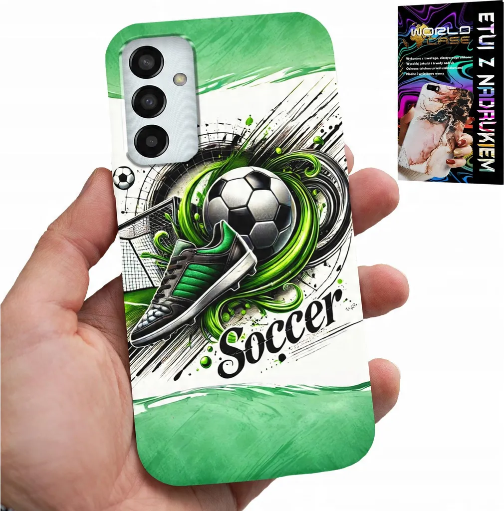 Custodia Per Samsung Galaxy M13 4G - Calcio, Custodia Calcio + Vetro