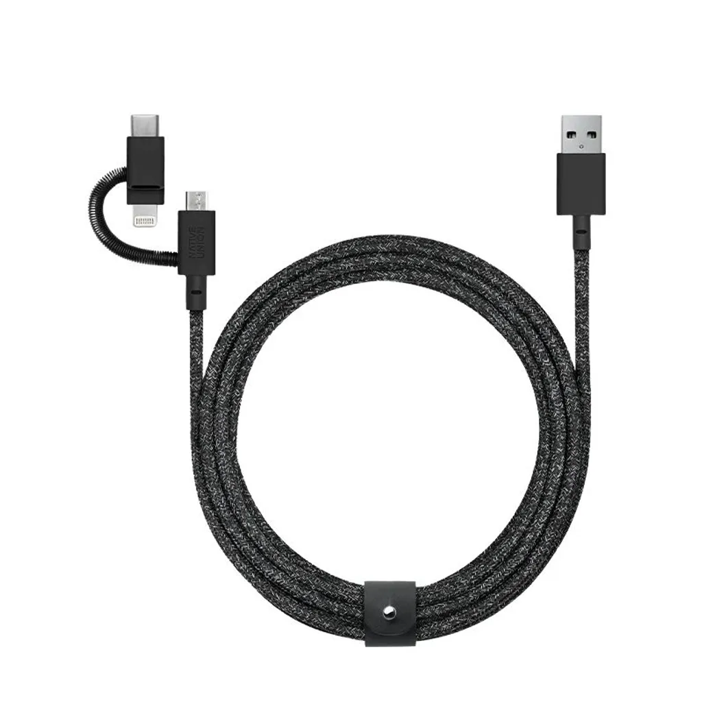 Native Union Belt Duo: Il Miglior Cavo da Viaggio 2-in-1 Nero