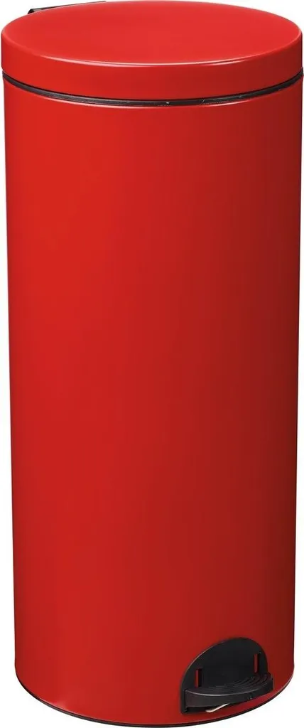 Poubelle à Pédale 30L Rouge Mat Elora Rossignol pour Cuisine Moderne