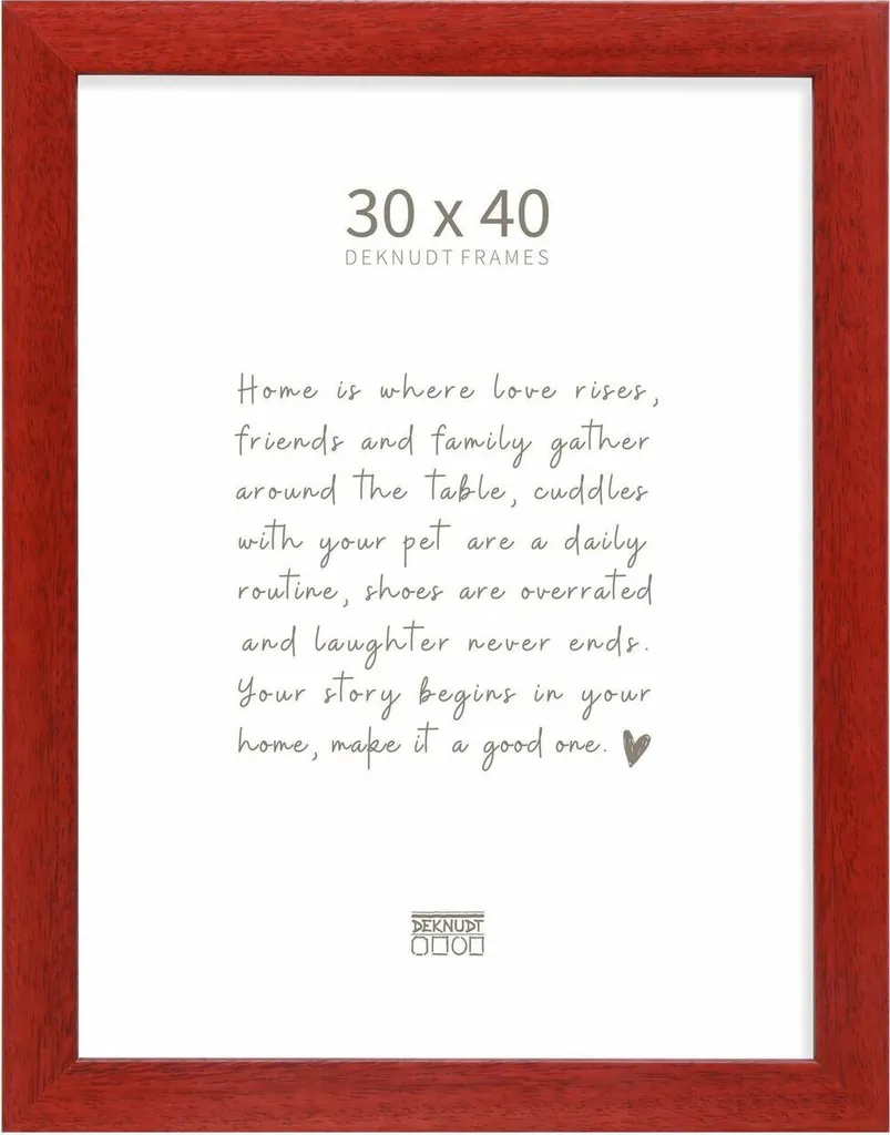 Deknudt S226K4 Portafoto in legno rosso 30,0 x 40,0 cm