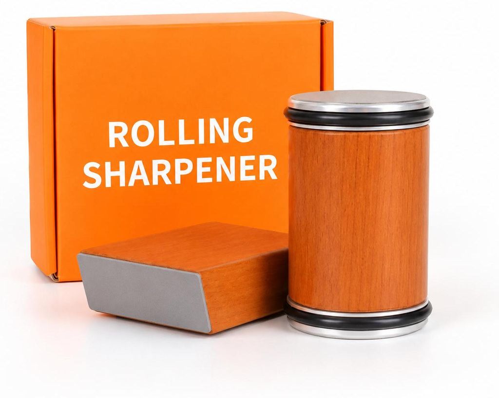 INF Rolvormige slijper voor messen met beuken handvat, Productafbeelding 