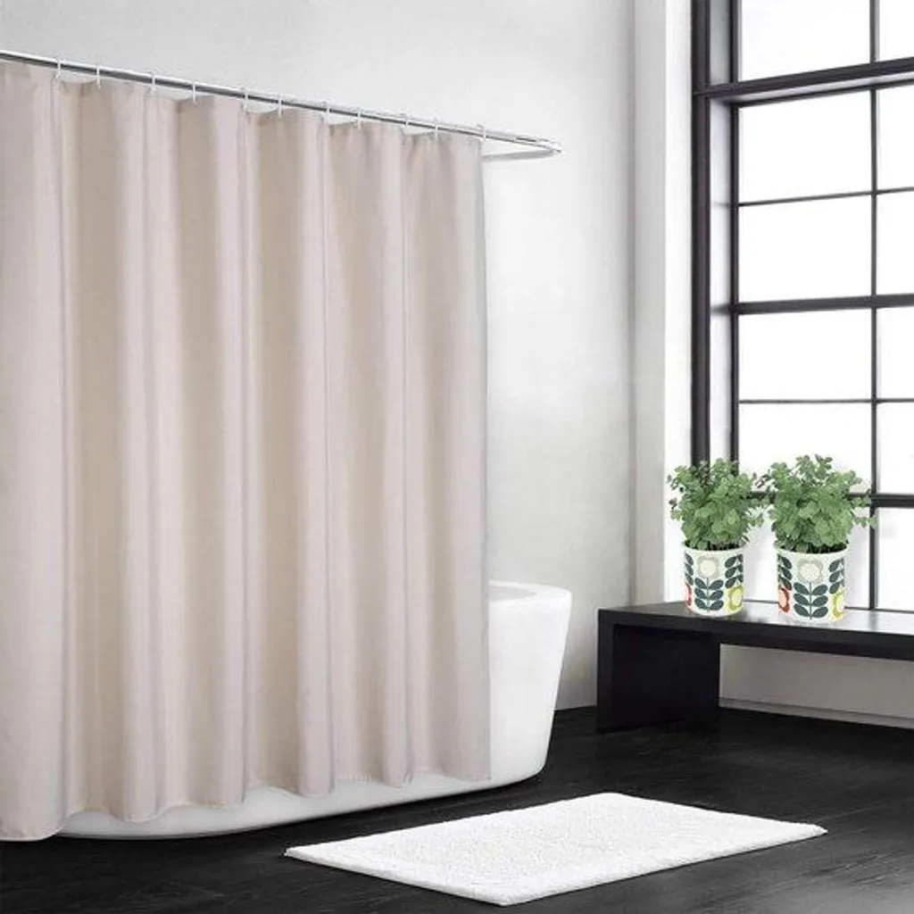 Rideau de douche 80 x 180 cm ivoire idéal pour petite cabine de douche