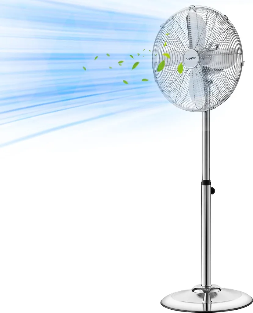 Ventilateur pour Commerces et Garages - Rafraîchisseur d'Air Argent