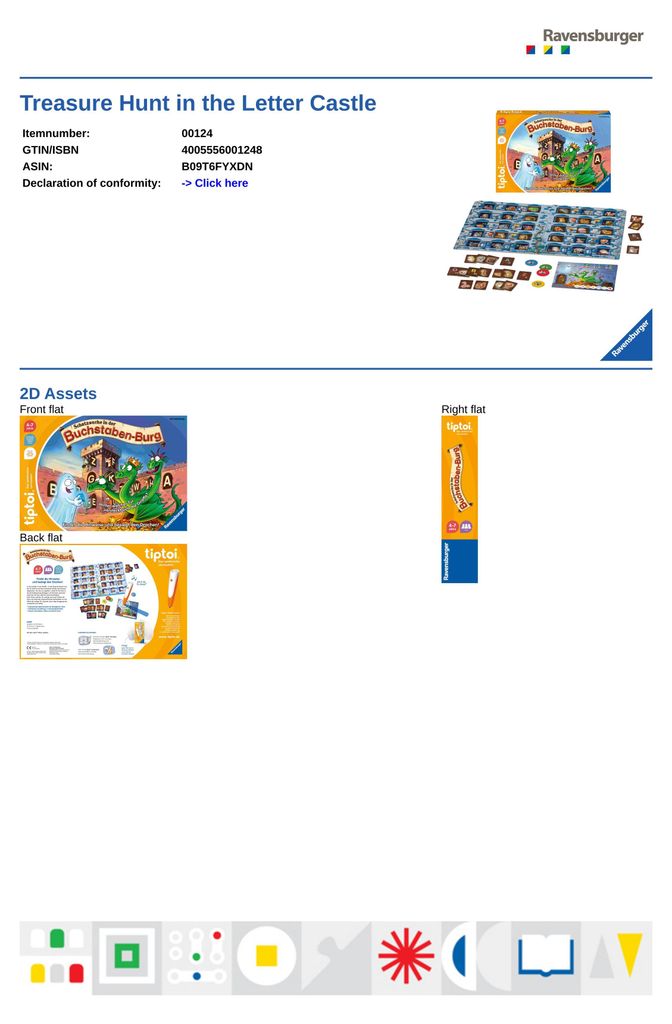 Schatzsuche in der Buchstaben-Burg Ravensburger 00124 Produktbild 