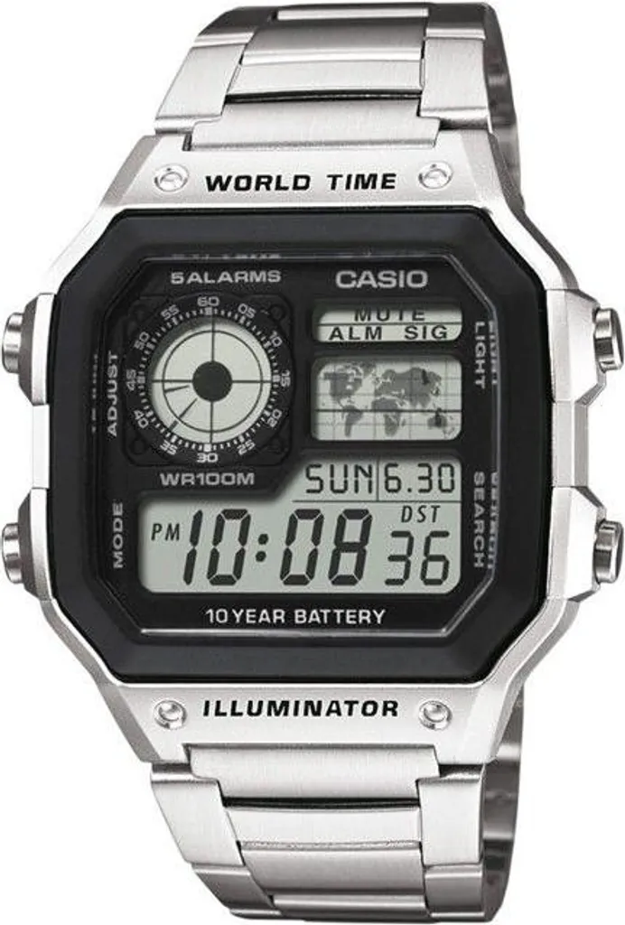 Regalo Orologio Casio AE1200WHD-1AVEF Digitale Acciaio Uomo Ragazzo