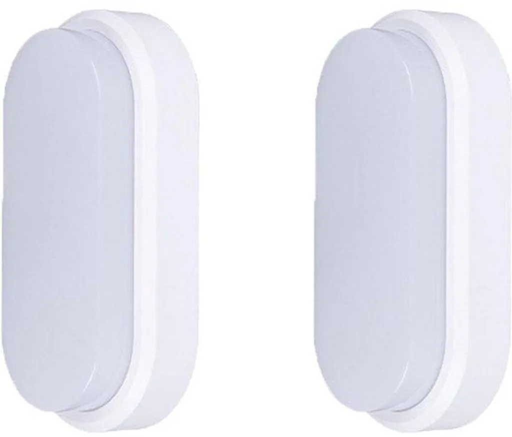 Plafonnier LED IP44 étanche 12W lumière neutre blanc lot de 2 économiques