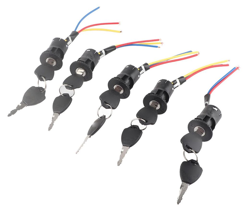 5Set Elektrofahrrad Roller Netzteil Schloss Schlüsselschalter Tür