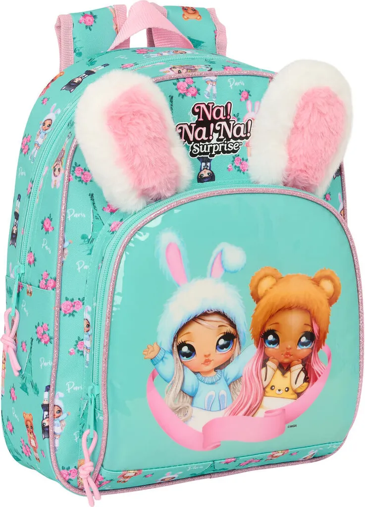 Zainetto Bunny Na!Na!Na! Surprise | Rosa Turchese 34cm | Scuola Materna