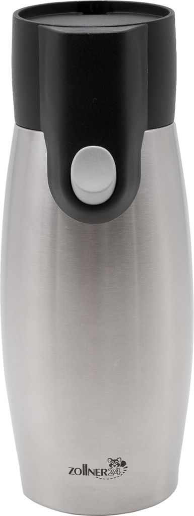 Kaffeebecher Thermobecher, 500 ml, silber, auslaufsicher Produktbild 1