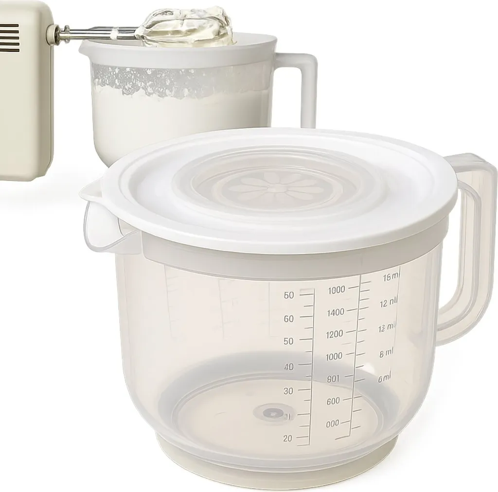 Ciotola Miscelatrice Professionale 2 Litri - Bianco con Frullino