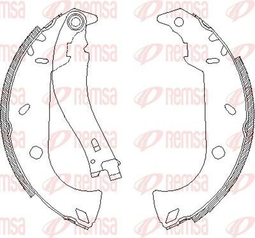 REMSA 4180.01 Bremsbackensatz OE 0060810038 kompatibel mit Alf. 145, Alf. 146, Fiorino, Idea, Marea, Palio, Strada, Tempra, Tipo, Musa