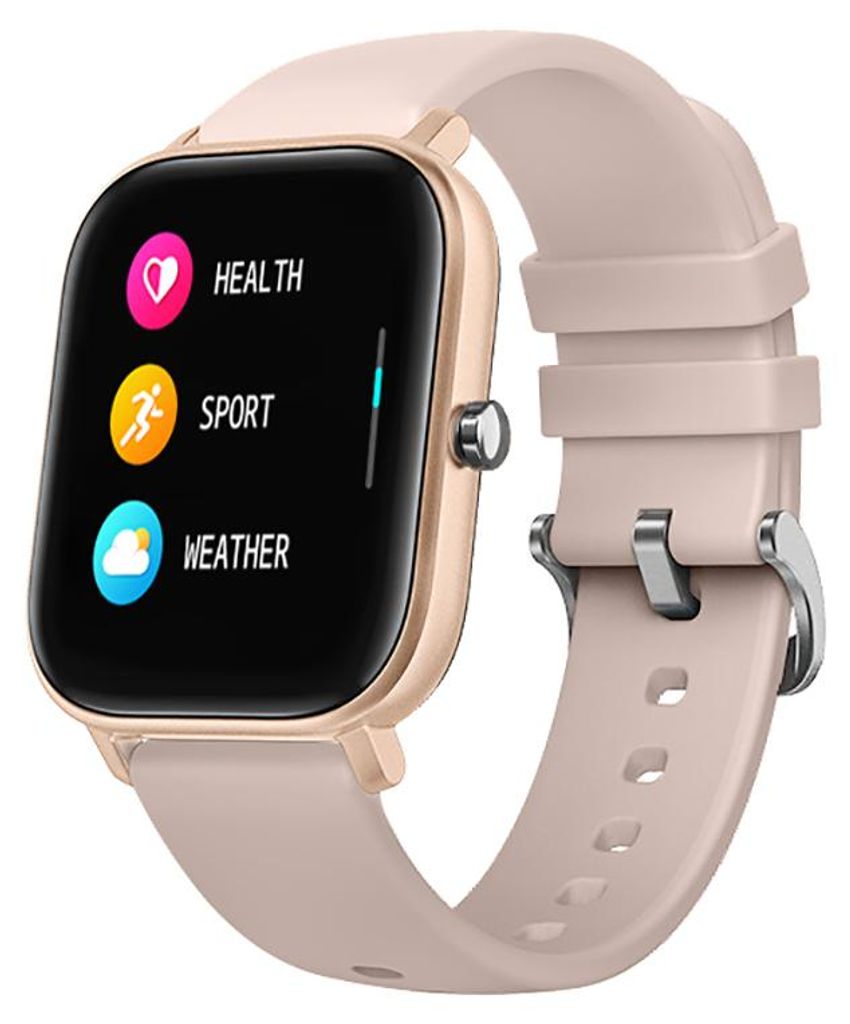 P8 Ultra Slim Touchscreen Smart Watch mit 1,4-Zoll-Quadrat-Display Tragbarer Fitness-Tracker mit Herzfrequenz- und Blutdruckmessgeraet Schlaf-Track...