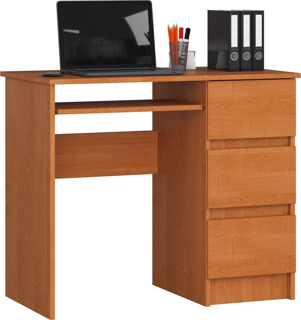Akord Computerschreibtisch Mit 3 Schubladen Rechts Erle 90X50X77 Cm