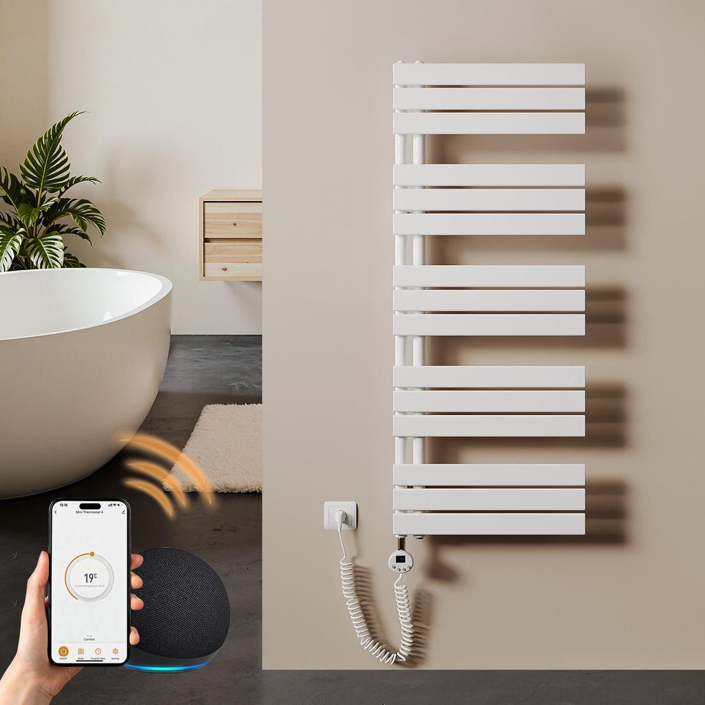 S'AFIELINA 1320x500mm Scaldasalviette elettrico bagno WiFi, Immagine del prodotto 