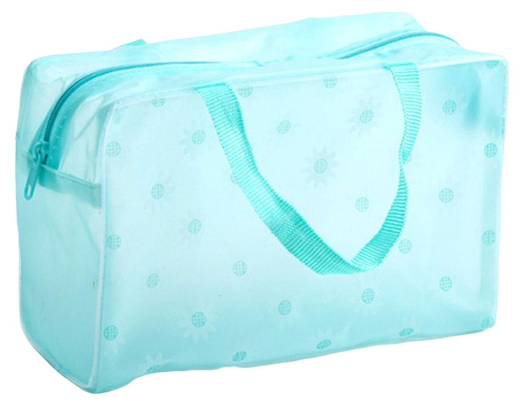 Kosmetiktasche mit großem Fassungsvermögen, faltbar, durchsichtig, wasserdicht, Aufbewahrungstasche für Toilettenartikel im Badezimmer für den ...