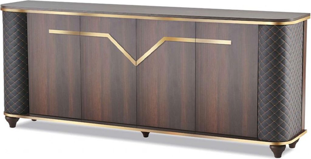 Komplett Arbeitszimmer-Set Bürotisch Bürostuhl Sideboard Kommode Holz