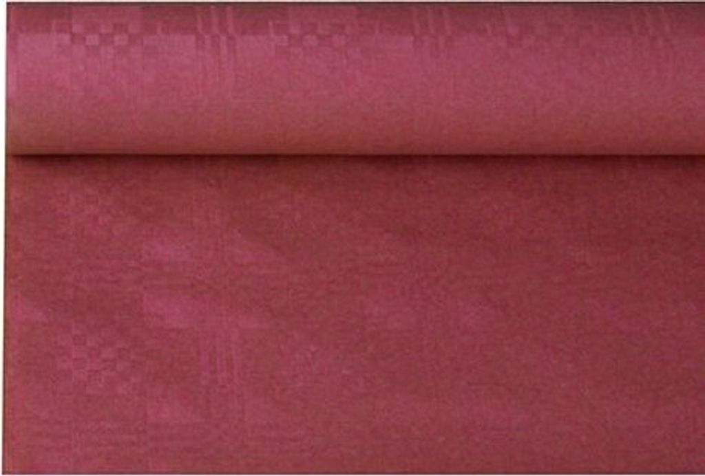 Papiertischtuch mit Damastprägung 6 m x 1,2 m bordeaux Produktbild 