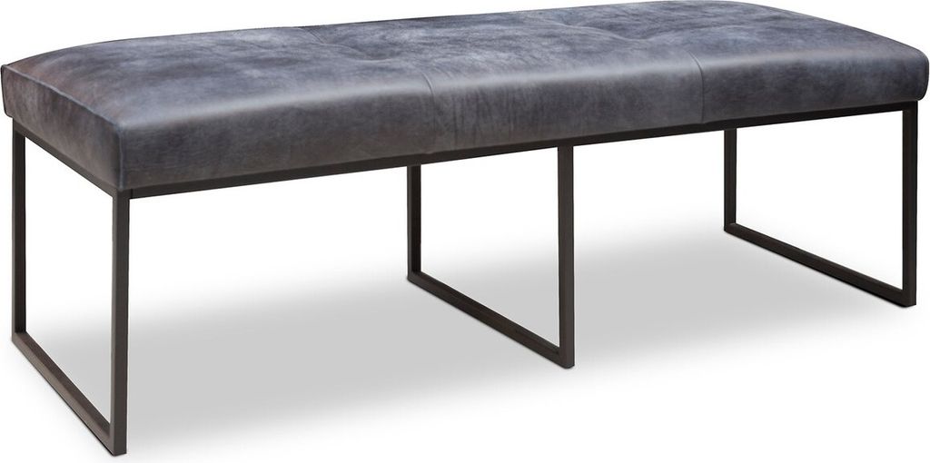 Bank Fenna Esszimmerbank 3-Sitzer Leder Blau