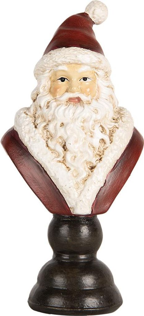 Clayre & Eef Weihnachtsdekorationsfigur Weihnachtsmann 7x5x15 cm Rot Kunststoff
