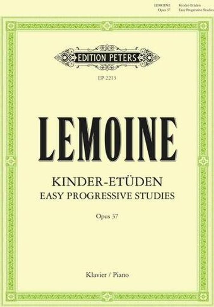 EDITION PETERS LEMOINE HENRY - 50 EASY PROGRESSIVE STUDIES OP.37 - PIANO Theorie und Pedagogik Klavier