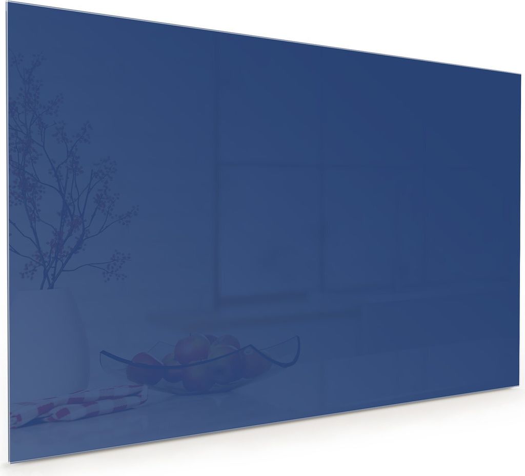 Küchenrückwand Spritzschutz Glas mit Motiv Marineblauer Hintergrund III 40 x 40 cm