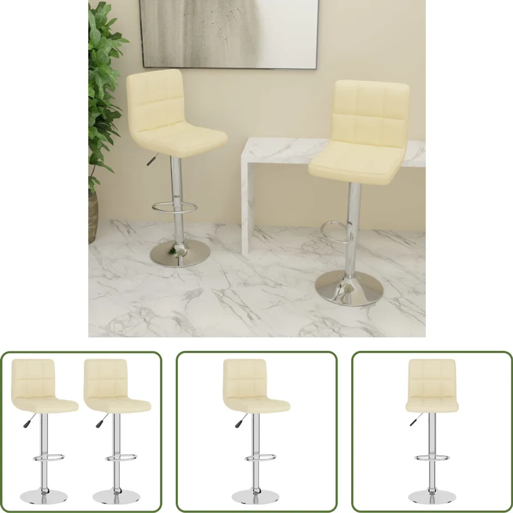 Set 2 Sgabelli Bar Tessuto Crema The Living Store | Design Moderno