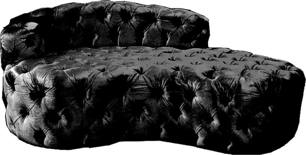 Casa Padrino Luxus Chesterfield Samt Chaiselongue - Verschieden Farben - Chesterfield Wohnzimmer Möbel