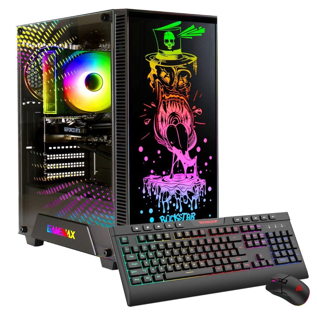 GAMEMAX Gaming-PC Rockstar 8025 AMD Ryzen 7 5700X 16GB RAM 480GB SSD RTX 5060 Windows 11