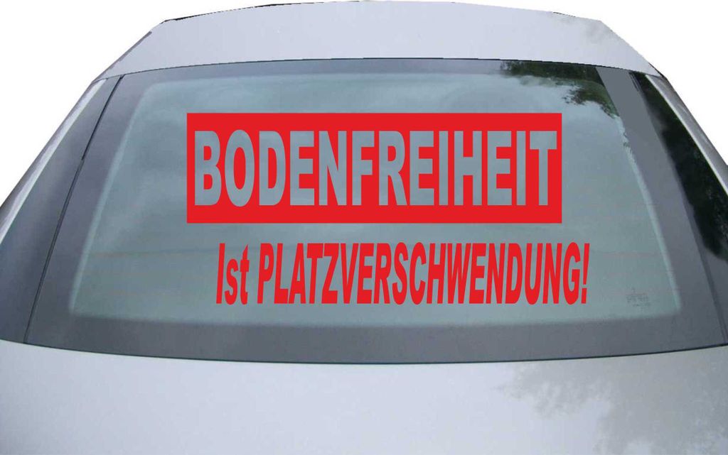 Indigos UG - Aufkleber Heckscheibe & Motorklappe DE6171 - rot - 600x285 mm - bodenfreiheit - Auto Scheiben Fenster Heckklappe Tuning Racing JDM - D...