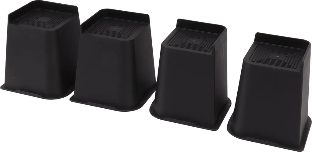 Pack 4 Rehausseurs de Lit 6 Pouces pour Stockage Sous Meuble - ABS Robuste