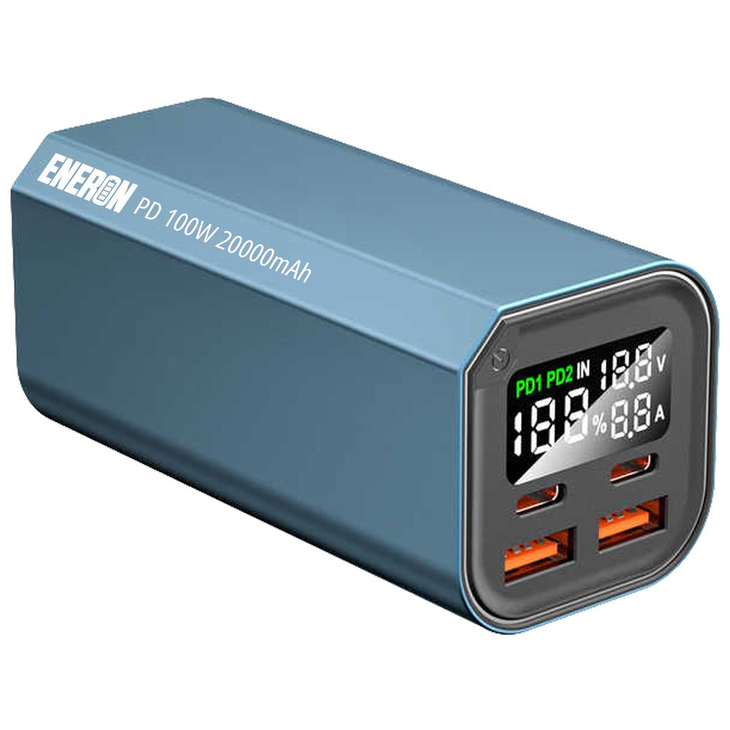 20000mAh Powerbank 100W Schnellladegerät 2x USB-C / 2x Produktbild 
