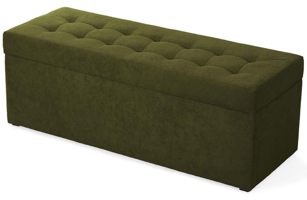 MG Design Polsterhocker Grün 45x120 cm - Stauraum 140L, bis Produktbild 