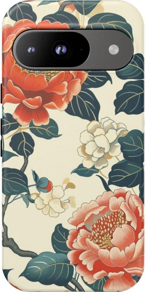 Vintage-Pfingstrosen im floralen Muster – Hülle Kompatibel mit Google Pixel 9