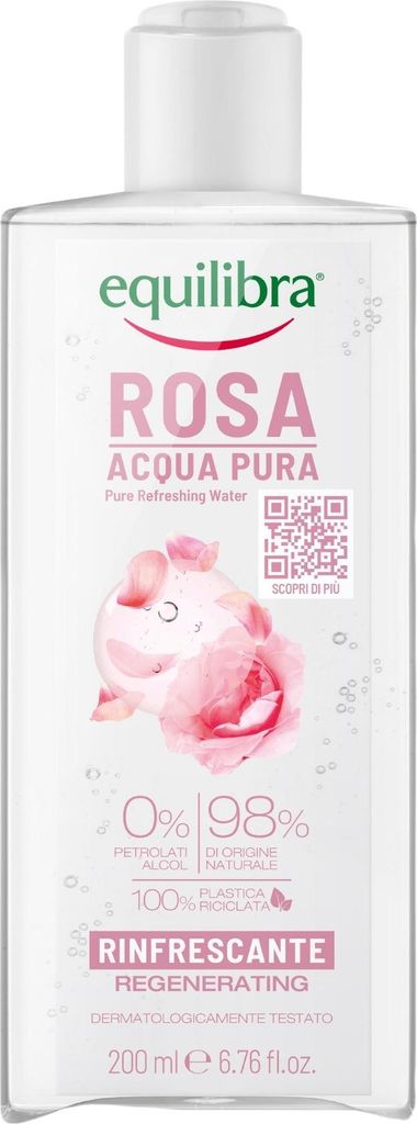 EQUILIBRA Rosa Erfrischendes reines Rosenwasser 200 ml