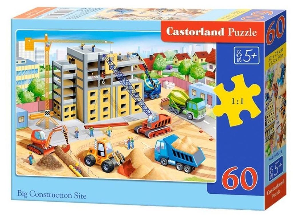 Puzzle 60 pezzi Cantiere Edile - Castorland 66223 Immagine del prodotto 