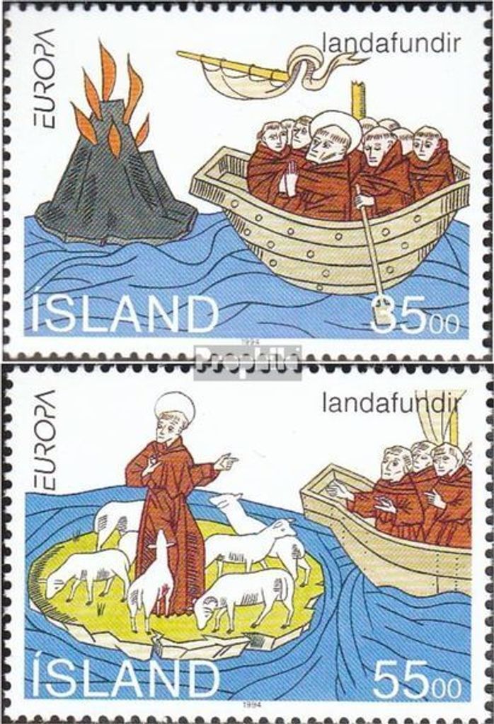 Briefmarken Island 1994 Mi 800-801 (kompl.Ausg.) postfrisch Entdeckungen und Erfindungen