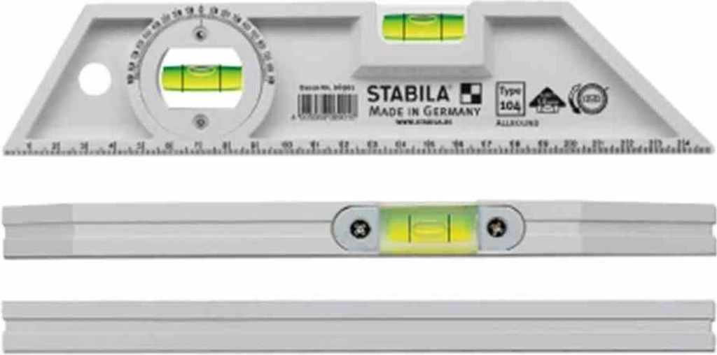 Stabila Wasserwaage Type 104 Allround, 25 cm, Winkelgerät
