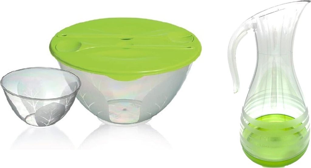 BbiuRer Salatbesteck Set 4-teilig - 2 Löffel & 2 Gabeln In Schwarz