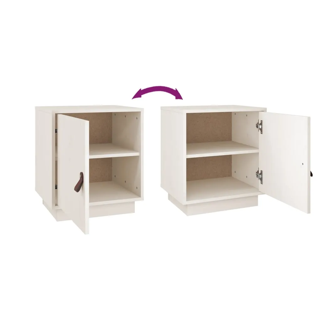 Table de nuit blanche compacte pour petite chambre - Rangement de lit - 13