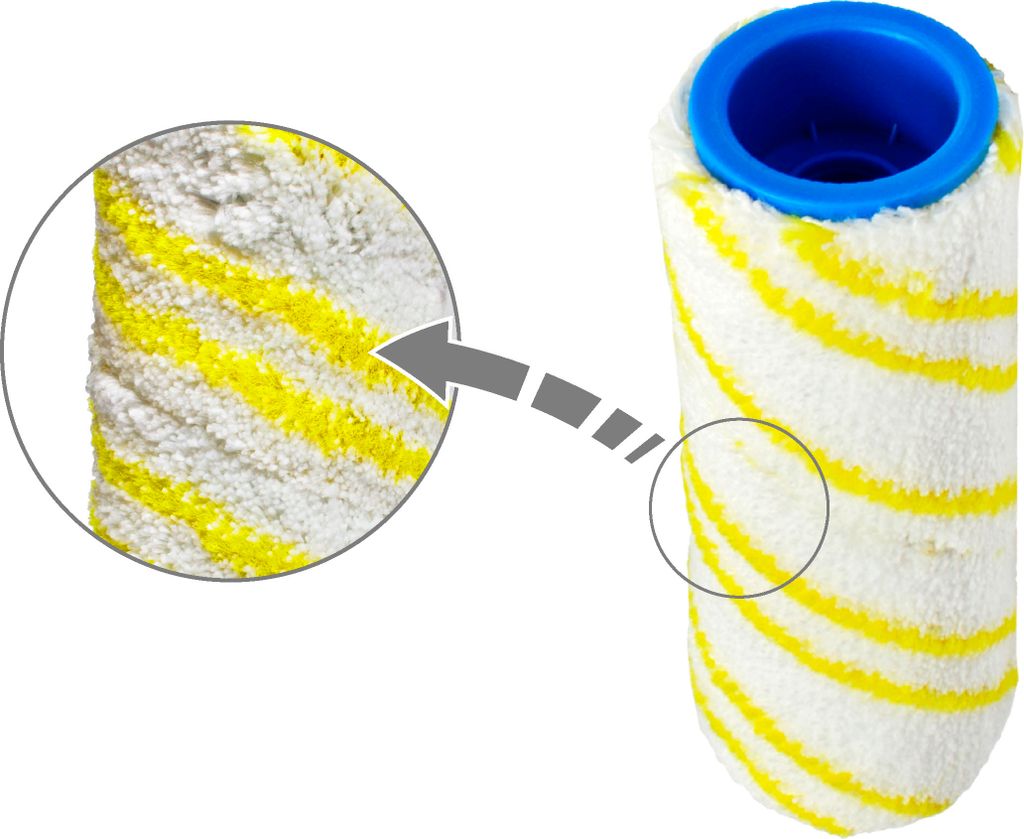 Set Di 2 Rulli In Microfibra Ricambio Per Kärcher FC5, FC7, FC3, FC3D – Lavabili A 60°, Per Pavimenti Duri