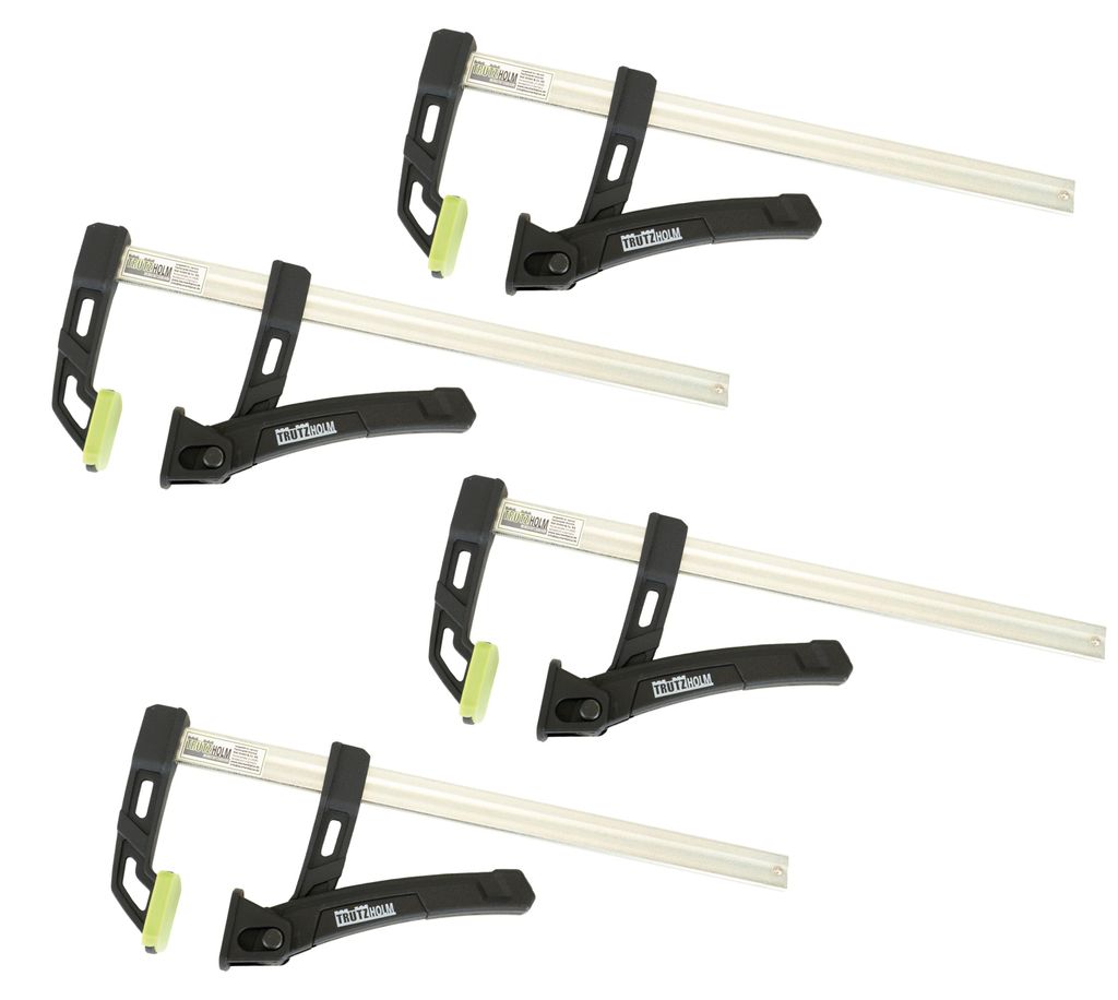 4x Einhandzwinge 80kg Spannkraft 25cm Spannbereich Produktbild 