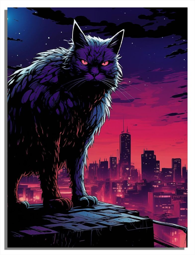 Wallario Sticker / Aufkleber für Kühlschrank / Geschirrspüler / Küchenschränke, selbstklebende Folie - 60 x 80 cm, Motiv: Hüterin der Nacht
