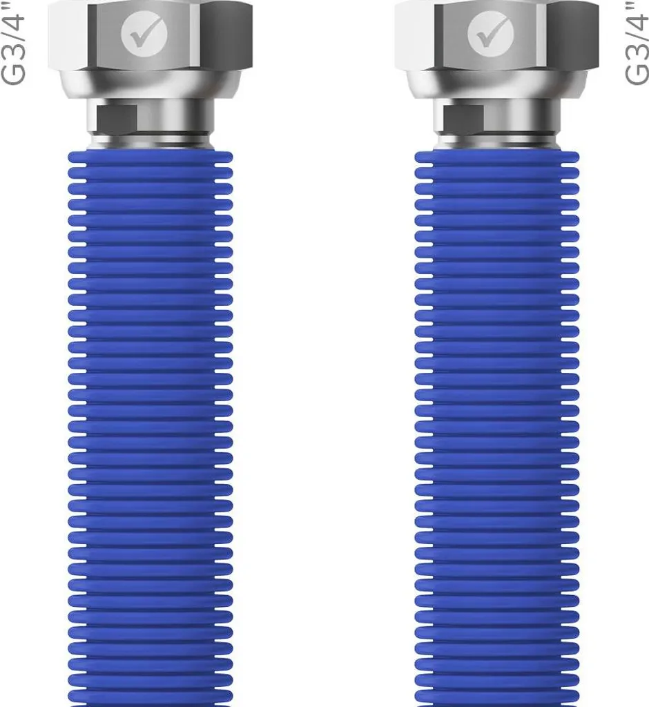 Tuyau Merabell Aqua Flexi extensible en inox bleu G3/4" longueur 60 cm