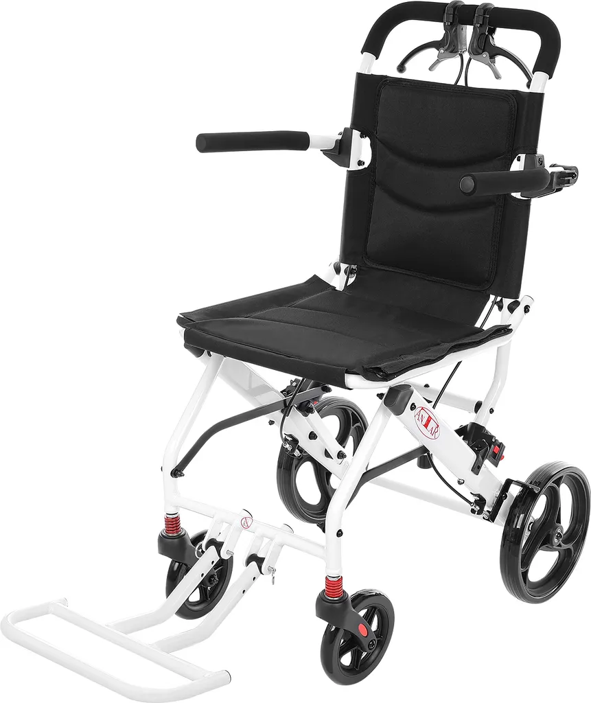 Fauteuil roulant pliable AT52316 - Structure alu et assise confort